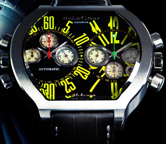 Replica DeLaCour Bichrono SII Steel Yellow Replica Watch